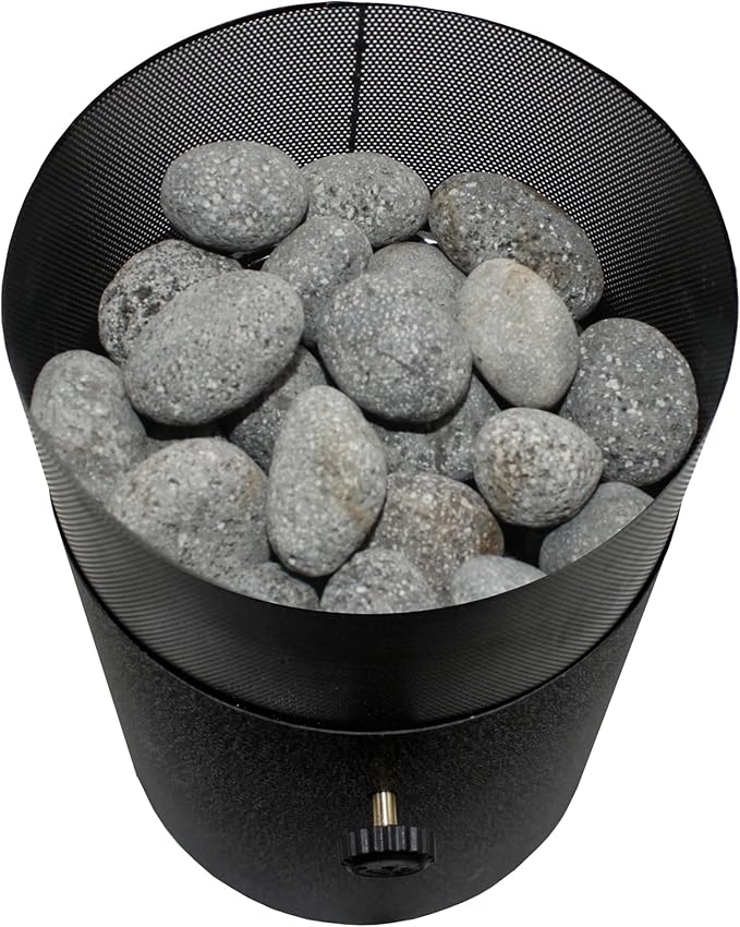 Flame King Mini Tabletop Fire Pit, Dual Fuel Propane and Butane, Smokeless Odorless Flame, Portable Great for Outdoor