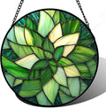 CRISGIF Stained Glass Window Hanging - Ireland Green Suncatcher for Doors Garden Patio Sun Catchers Decor Mother's St. Patrick's Day Birthday for Women Men Mom Nana Friend15 in