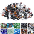 GasSaf Blended Fire Glass Beads for Outdoor Fire Pit, Fireplace, Replaces Existing Gas Logs & Lava Rocks, 3/4 Inch Glass(20 Pound)(Black, Amber, Crystal Clear Luster)
