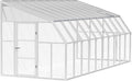 Palram Canopia Rion Sun Room 8 Ft. x 20 Ft. Solarium, Lean-to Greenhouse DIY Kit, Attach to House, Large Twin Wall Polycarbonate, 100% UV Protection for Porch, Patio Outdoors with Window Vent (White)
