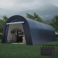 Wisteria Lane Heavy Duty Carport with 4 Cloth Bags, All-Weather Car Canopy with 2 Roll-up Doors, Portable Garage Storage Shelter Shed for Boat, Truck, or Garden Tools, 12' x 25'