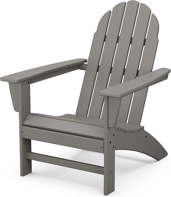 POLYWOOD Vineyard 6-Piece Adirondack Chair Conversation Set with Fire Pit Table
