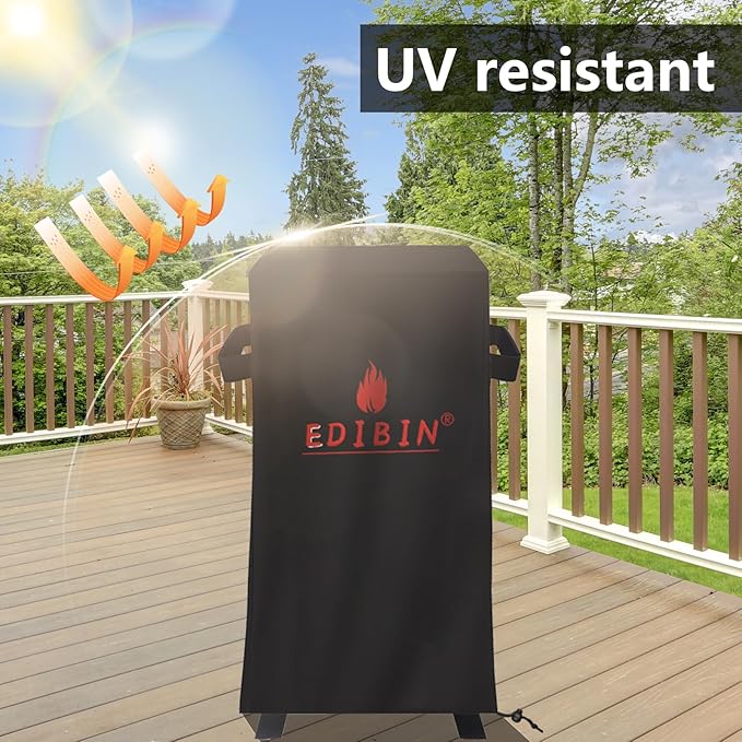 Smoker Cover for Pit Boss Grills PBV3G1 Vertical Smoker, 600D Waterproof Grill BBQ Cover for Pit Boss 3 Series Propane Gas Smoker PBV3G1-23" D x 22" W x 47" H