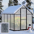 6×7.5FT Greenhouse for Outdoors, Walk in Greenhouse Kit and Winter Garden Planting, Green Houses for Outside with Electronic Thermometers, Withstands Strong Wind or Snow to Protect Vegetable or Plants