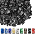 GRISUN Onyx Black Fire Glass for Fire Pit, 20 Pounds 1/2 Inch Tempered Glass Rocks for Natural or Propane Fireplace, Safe for Outdoors and Indoors Firepit Glass