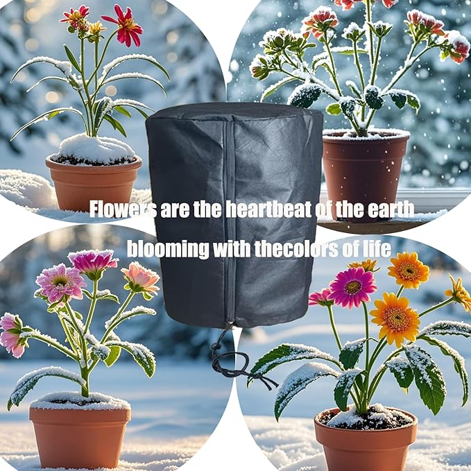 EJW Plant Covers Freeze Protection, Plant Cover, Plants Cover for Winter,Frost Blankets for Outdoor Plants,Frost Covers for Outdoor plants2 PCS, Cylindrical 19.6 * 14.5 * 14.5inch,