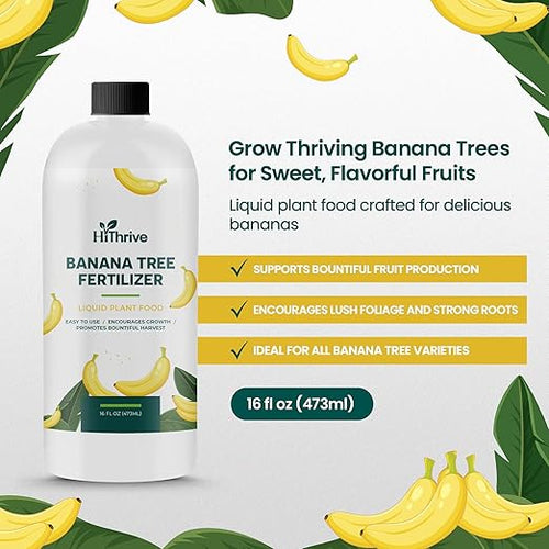 16oz Plant Food for Banana Trees Live Plants - Makes 16 Gallons of Banana Tree Fertilizer for Fruit Trees Live Plants - Promotes Lush Growth, Strong Roots, Abundant Harvest & Sweet Fruits