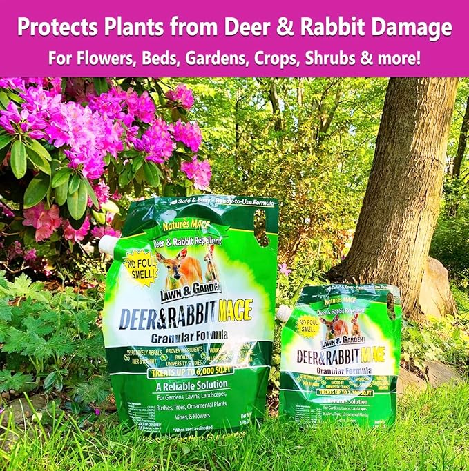 Nature's MACE Deer & Rabbit Repellent 125 lb/Covers 125,000 sq ft. / Repel Deer from Your Home & Garden/Safe to use Around Children, Plants & Produce/Protect Your Garden Instantly