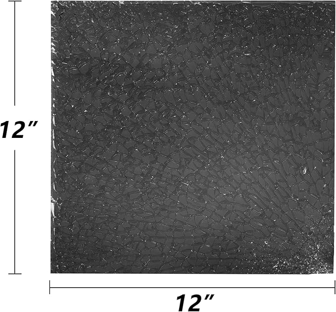 GASPRO 35 lbs Fire Glass for Propane Fire Pit, 1/2-Inch Reflective Fireplace Glass Rocks for Fire Pit Table, Black