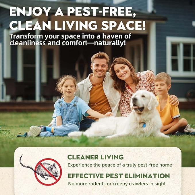 Natural Peppermint Mice Repellent - Effective Mouse Deterrent for Home, Car, Garage, and Garden - Safe, Eco-Friendly, Long-Lasting Protection,40 Pack