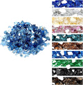 Onlyfire 10 pounds Fire Glass for Propane Fire Pit and Gas Fireplace, 1/4 Inch Reflective Firepit Glass Rocks for Fire Pit Table and Fire Bowl, High Luster Pacific Blue