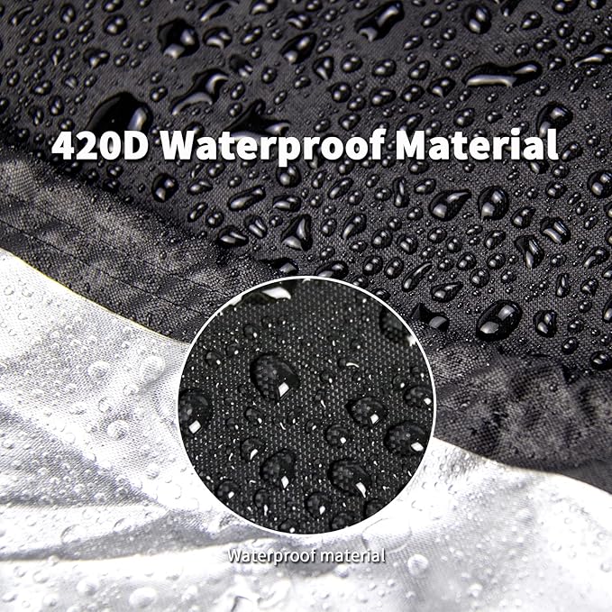 Turkey Fryer Cover for CreoleFeast/King Kooker, Waterproof Crawfish Boiler Cover for Outdoor Deep Fryer, Protective Seafood Boil Pot Cover for Seafood Boil Pot and Burner kit-26" x 25" x 34"