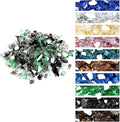 Onlyfire 10 Pounds Blended Reflective Fire Glass for Fire Pit Fireplace and Landscaping, 1/4 Inch Mixed Colored High Luster Fireglass Rocks for Outdoor ＆ Indoor - Onyx Black+Platinum+ Light Green