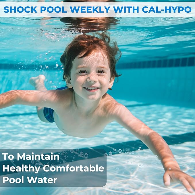 2 Pack Pro-Grade Chlorine Pool Shock, 68% Cal-Hypo Granular Sanitizer, Prevents Bacteria & Algae, Restores Crystal Clear Water - Shock Treatment, Swimming Pool Chemical - 2lb