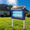 Solar Bug Zapper Outdoor, Mosquito Zapper Waterproof Electric Fly Zapper Rechargeable Mosquito Killer Lamp with 10W Solar Panel, 4500V Cordless Fly Trap for Backyard, Patio, Garden, RV, Camping