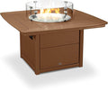 POLYWOOD® Nautical 42" Fire Pit Table in Teak