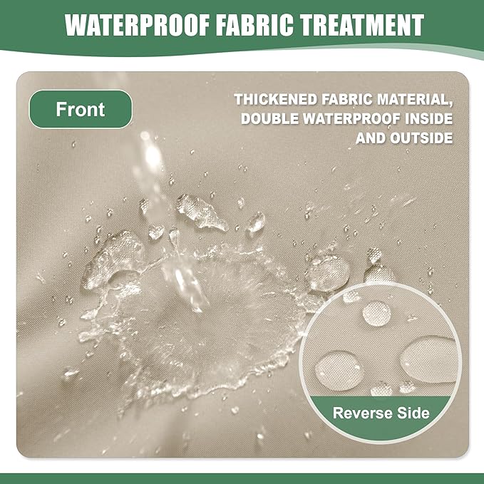 Chaise Lounge Cushions Outdoor Set of 4 - Waterproof and Fade Resistant Sun Lounger Replacement Cushion - Patio Lounger Pads with Removable Cover for Pool, Deck, Lawn, 72 x 21 x 3 Inch, Cream