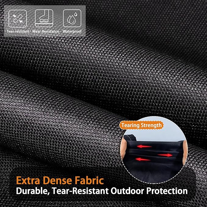Grill Cover, Universal 52" BBQ Grill Cover for Outdoor Grill, Waterproof, Weather Resistant, Fade Resistant Gas Grill Cover with Adjustable Double Straps for Weber, Char-broil, Nexgrill, etc