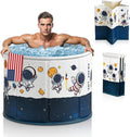 Zennest Foldable Portable Bathtub for Adults – 2-in-1 Hot & Cold Plunge, 105-Gal Large Capacity Collapsible Bathtub Adult, 6-layer Insulated Portable Soaking tub - Space-saving Design