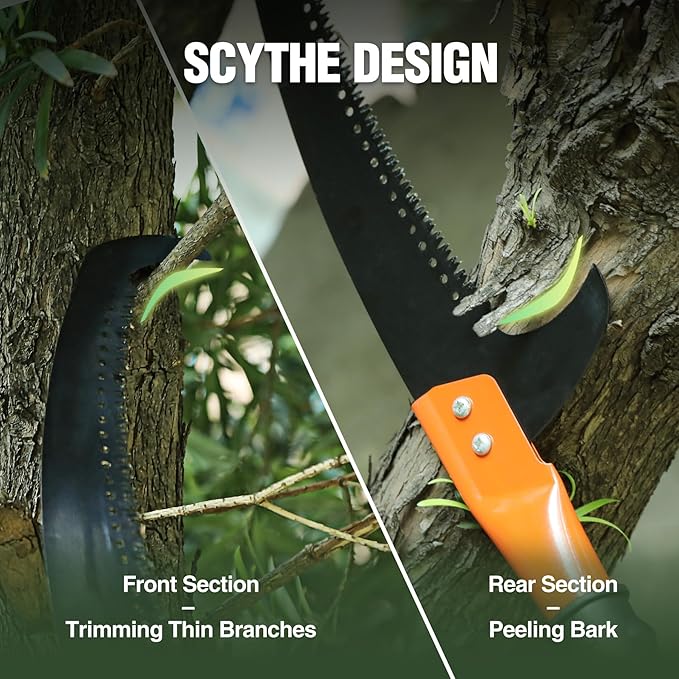 Lineslife 25ft Tree Pole Pruner Manual,Branches Trimmer Tree Branch,Hand Pole Saws Extendable Height
