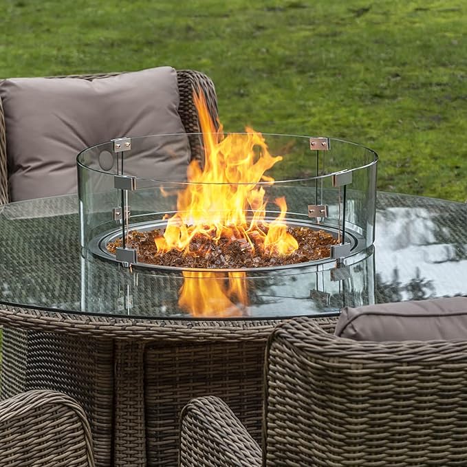 Onlyfire 10 pounds Fire Glass for Propane Gas Fire Pit, 1/4-Inch High Luster Fireplace Glass Rocks for Fire Pit Table, Copper