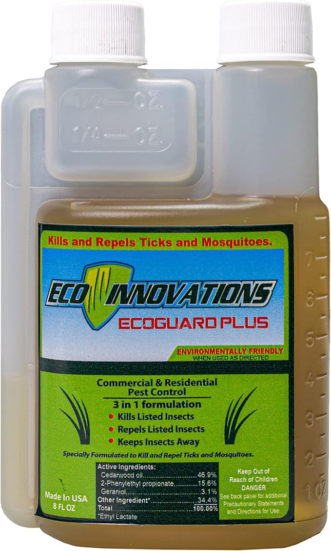 Mosquito Spray for Yard, Gentle but Effective Outdoor Insect Control, Kills Ticks on Contact, Natural Essential Oils, 8 OZ