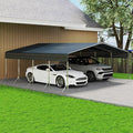20x20 FT Heavy Duty Metal Carport Kit, All-Weather Shelter for Cars, Trucks & Outdoor Storage, Galvanized Steel Frame with Cover, Easy Assembly Garage Alternative