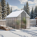 Green House for Outside, Greenhouse for Outdoor, Backyard Green House, Walk-in Garden Greenhouse, Heavy Duty Polycarbonate Greenhouses 6x12