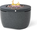 Ledge Lounger Halo Firepit - Smokeless Outdoor Fire Pit Table - 70,000 BTUs Propane Connector and Lava Rocks Included - All Season Heavy Duty (Nightfall)