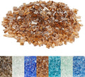 Skyflame High Luster 10-Pound Regular Fire Glass for Fire Pit Fireplace Garden Landscaping Copper 1/2" Size