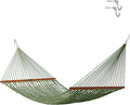 Original Pawleys Island Deluxe Meadow DuraCord Rope Hammock – 13 ft. x 60 in., 2-Person, 450 lb Capacity, Oak Spreader Bar, Zinc-Plated Hardware, Handcrafted in The USA