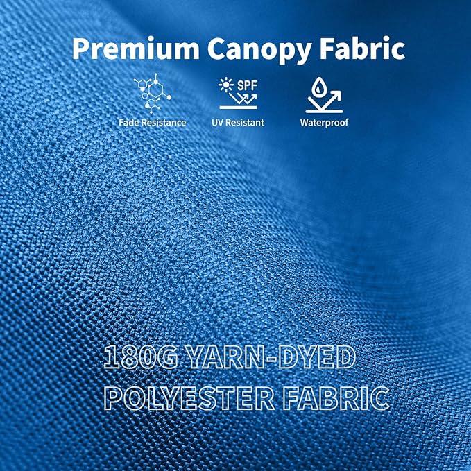 9FT Solar Umbrella 32 LED Lighted Patio Umbrella Table Market Umbrella w/Tilt and Crank, UV-Resistant Outdoor Umbrella for Pool, Garden, Deck, Royal Blue