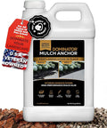 DOMINATOR Mulch Anchor 2.5 Gallons - Mulch Glue and Pea Gravel Stabilizer, Ready to Use Spray, Lasts up to 2 Years, Fast-Dry, Non-Toxic, Strong Mulch Glue for Landscapes