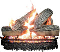 18" Premium Gas Logs - for Vented Fireplaces, Natural Gas or Liquid Propane - Blazing Oak Design (Logs Only)
