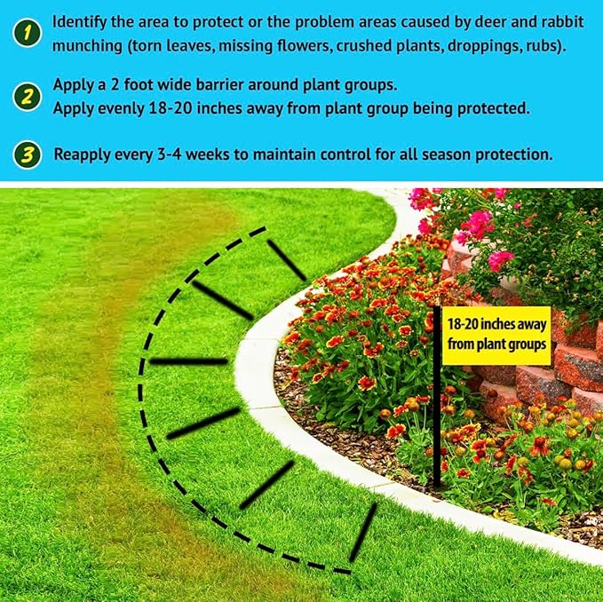 Nature's MACE Deer & Rabbit Repellent 125 lb/Covers 125,000 sq ft. / Repel Deer from Your Home & Garden/Safe to use Around Children, Plants & Produce/Protect Your Garden Instantly