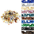 Onlyfire 10 Pounds Blended Reflective Fire Glass for Fire Pit Fireplace and Landscaping, 1/4 Inch Mixed Colored High Luster Fireglass Rocks for Outdoor and Indoor Use - Gold+Platinum+Copper