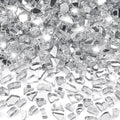 GasSaf 1/4 Inch Fire Glass Reflective Tempered Fireglass Cut Crushed FireGlass for Fire Pit, Fireplace, Replaces Existing Gas Logs & Lava Rocks (20 Pound)(Crystal Ice Reflective)