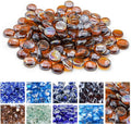 GasSaf 3/4 Inch Glass Fire Rocks Drop Beads for Gas Fire Pit Fireplace, Replaces Existing Gas Logs & Lava Rocks(20 Pound)(Amber Luster)