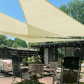 LOVE STORY Custom Size 7'x10'x12.2' Butter Cream Sun Shade Sail Right Triangle Sunhsade Fabric Awning Canopy for Patio Backyard Carport Pergola (Customized)