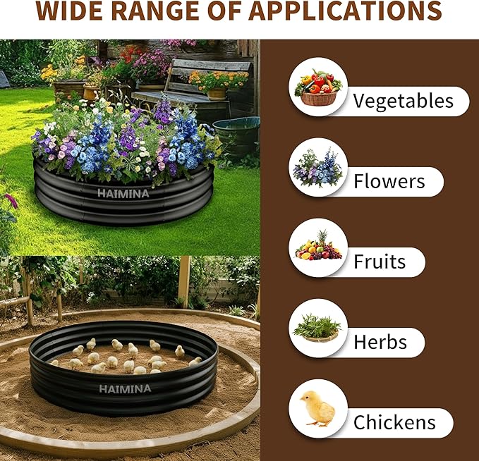 48 Inch Fire Pit Ring,Large Fire Pit for Outside Wood Burning, Fire Pits & Outdoor Fireplaces with High-Temperature Coating for Backyard, Bonfire, Camping, Beach(4x4 FT)