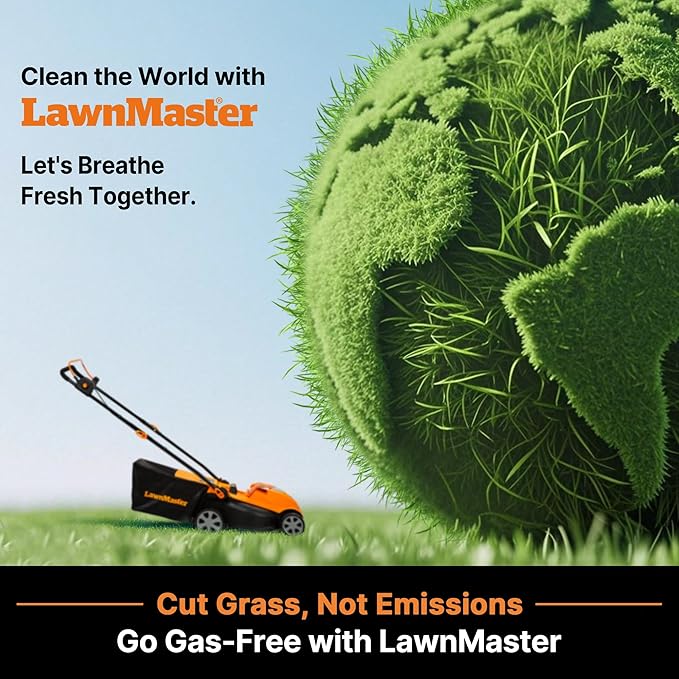 LawnMaster CLMF4815E 48V MAX* 15-inch Brushless Cordless Lawn Mower with 2X24V MAX* 4.0Ah Battery and a Dual Charger