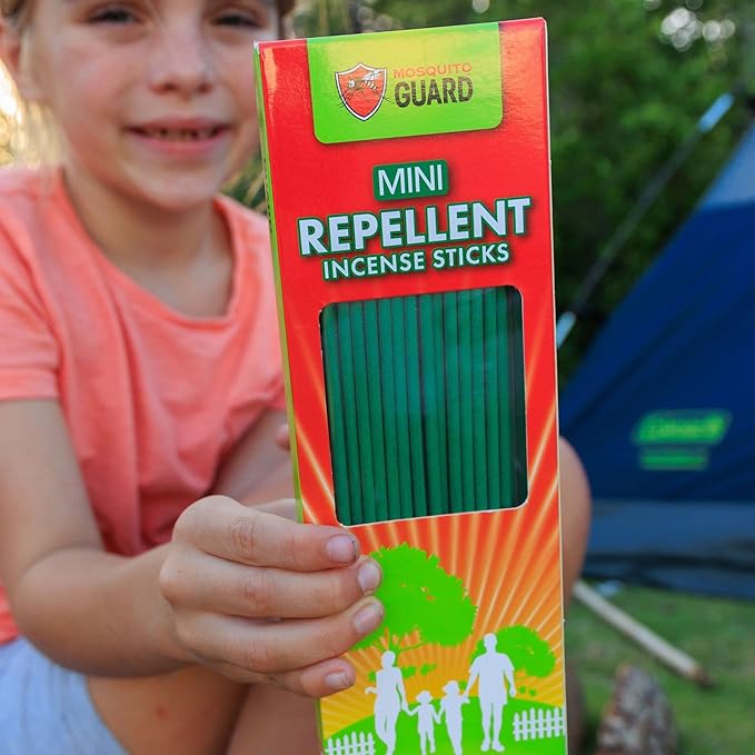 Mosquito Repellent Outdoor Patio Sticks 40 Pcs, 30Hrs Protection - Natural Mosquito Repellent Citronella Incense Sticks, Backyard Travel Camping Bug Repellent Outdoor & Indoors Gnat Mosquito Control