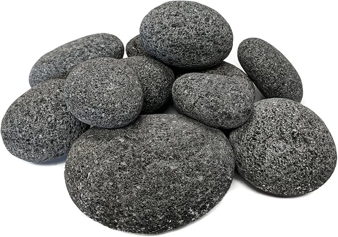 Midwest Hearth Lava Stones for Gas Fire Pit and Fireplace (X-Large (3"- 5"))