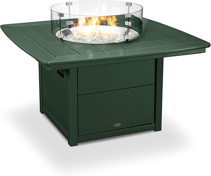 POLYWOOD® Nautical 42" Fire Pit Table in Green