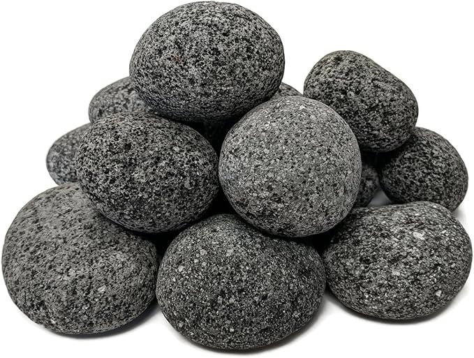 Midwest Hearth Lava Stones for Gas Fire Pit and Fireplace (Medium (1" - 2"))
