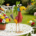 Ultym 19.8" Metal Monster Bird Yard Decor - Handmade Lovely Bird Sculptures with Stable Ground Stakes, Backyard Decoration, Metal Garden Art