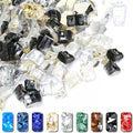 GRISUN 20 Pounds Fire Glass for Fire Pit - 1/2 inch High Luster Reflective Tempered Glass Rocks, Decorative for Natural or Propane Fireplace, Blend of Ultra Clear, Gold, Black