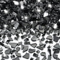 GasSaf 1/4 Inch Fire Glass Reflective Tempered Fireglass Cut Crushed FireGlass for Fire Pit, Fireplace, Replaces Existing Gas Logs & Lava Rocks (20 Pound)(Black Reflective)