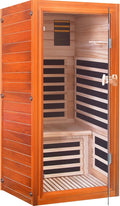 Far Infrared Sauna Dry Saunas 1065W Indoor Home Sauna Low EMF 110V with Control Panel 7 Color Light 31.5"x31.5"x63"