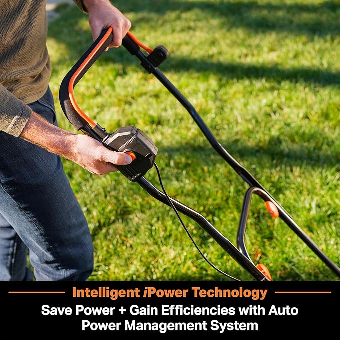 LawnMaster CLMF4819X 19-inch Brushless Cordless Lawn Mower with 2X24V MAX* 4.0Ah Battery and a Dual Charger 6 Cutting Position